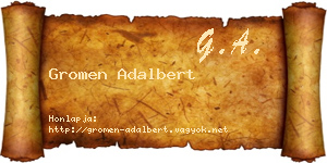 Gromen Adalbert névjegykártya